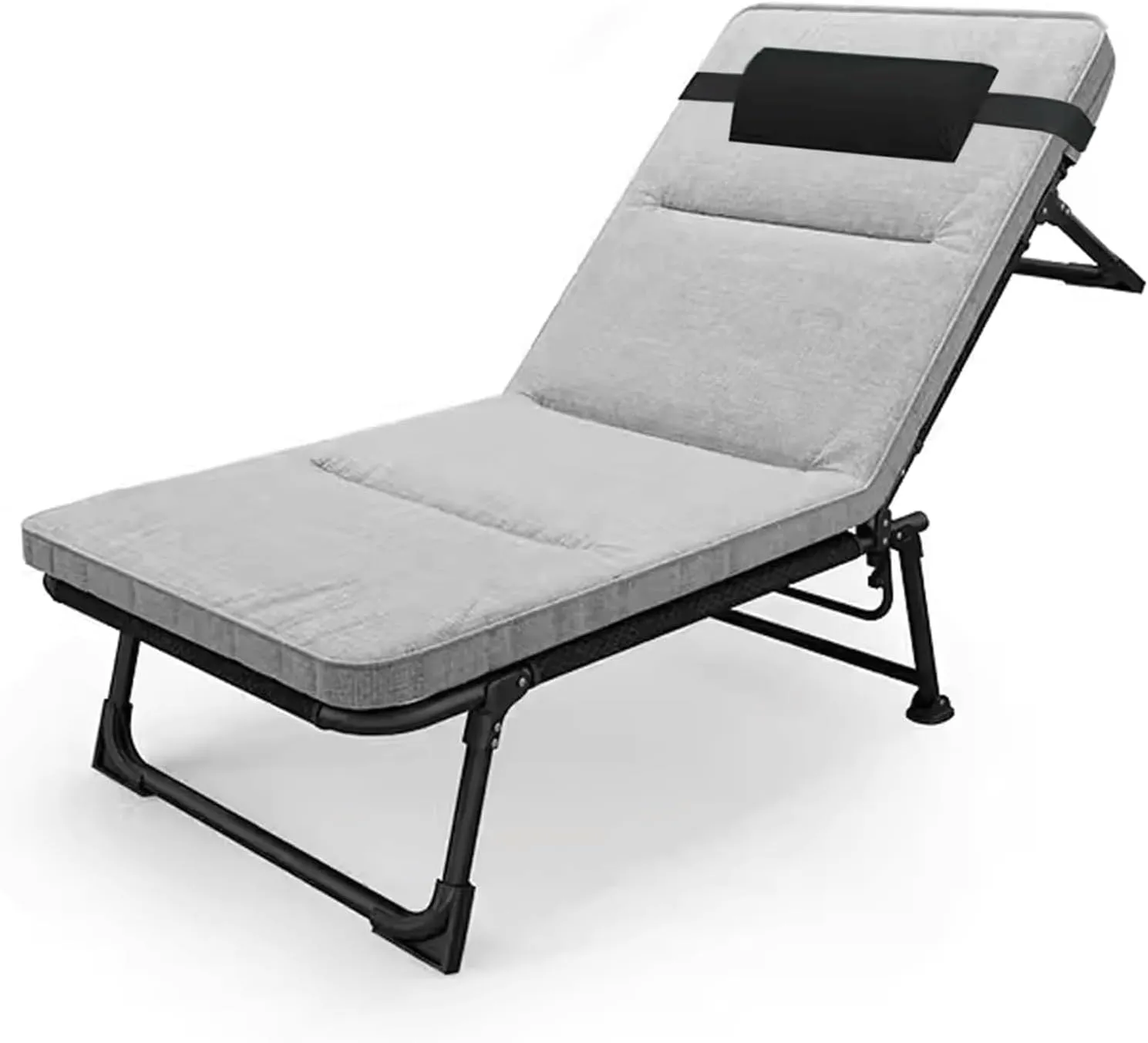 Folding Camping Bed 4 Adjustment Levels Sleeping Cots for Adults with Removable Mattress Camping Cot Load 220lbs Folding Cot