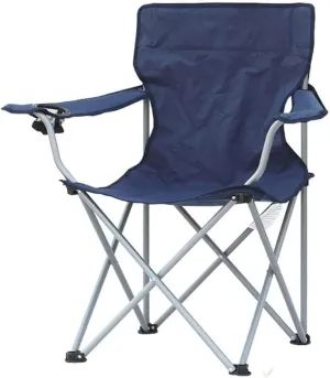 Folding Chairs Padded Camping Chairs Outdoor Folding Armchair with Cup Holder Beach Fishing Chair Portable Leisure High Backrest Chair Portable Camping Chair(Color:Blue)
