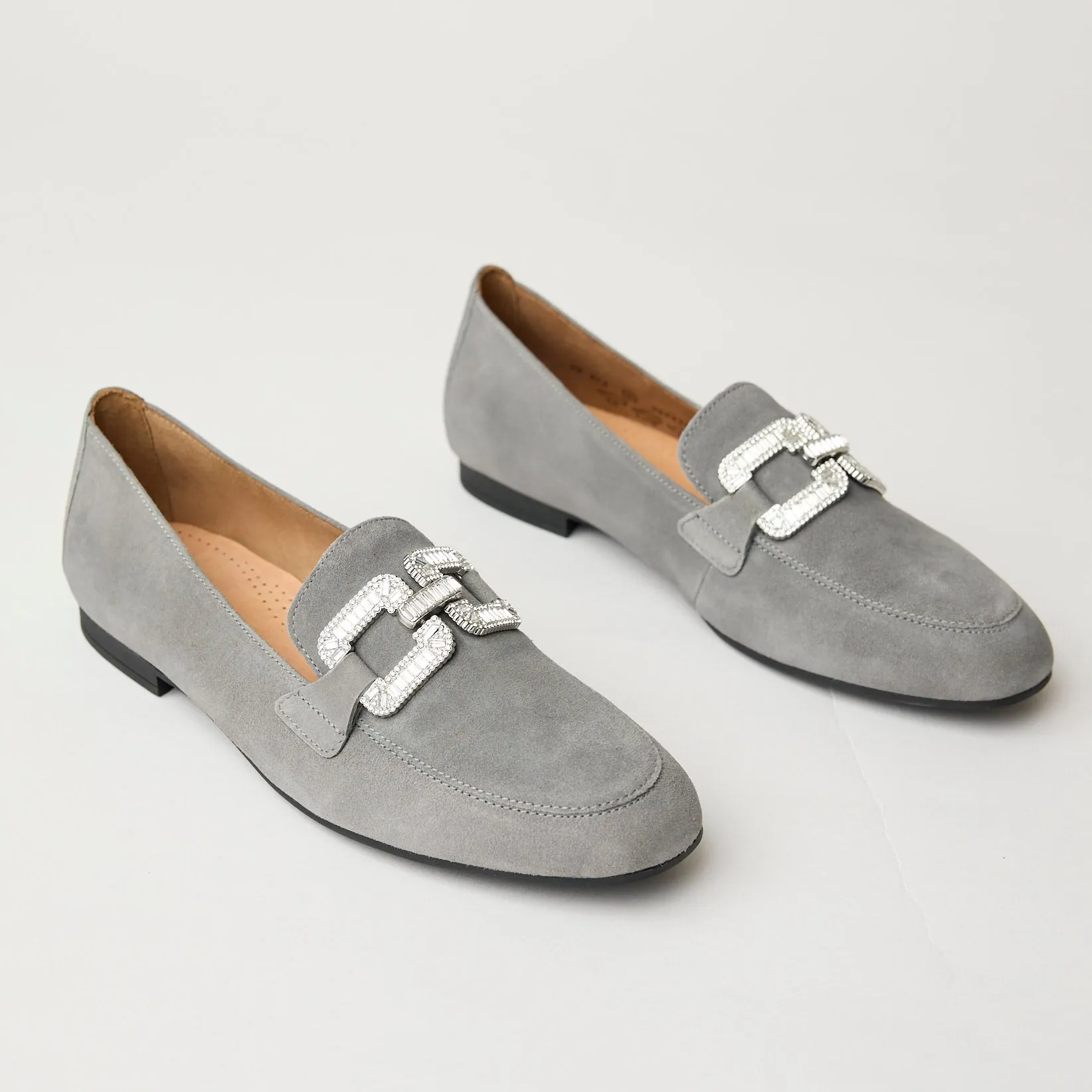 Gabor Grey Suede Leather Loafers