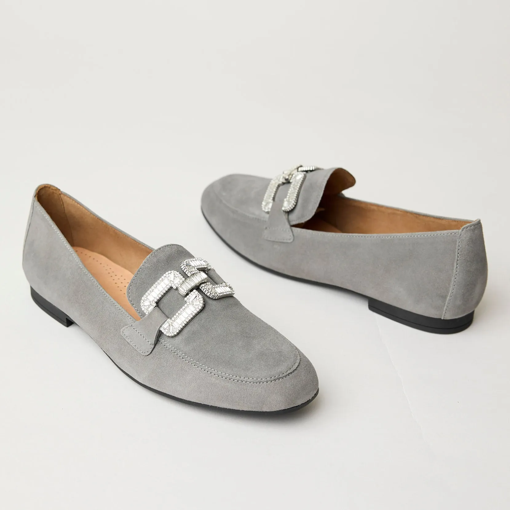 Gabor Grey Suede Leather Loafers