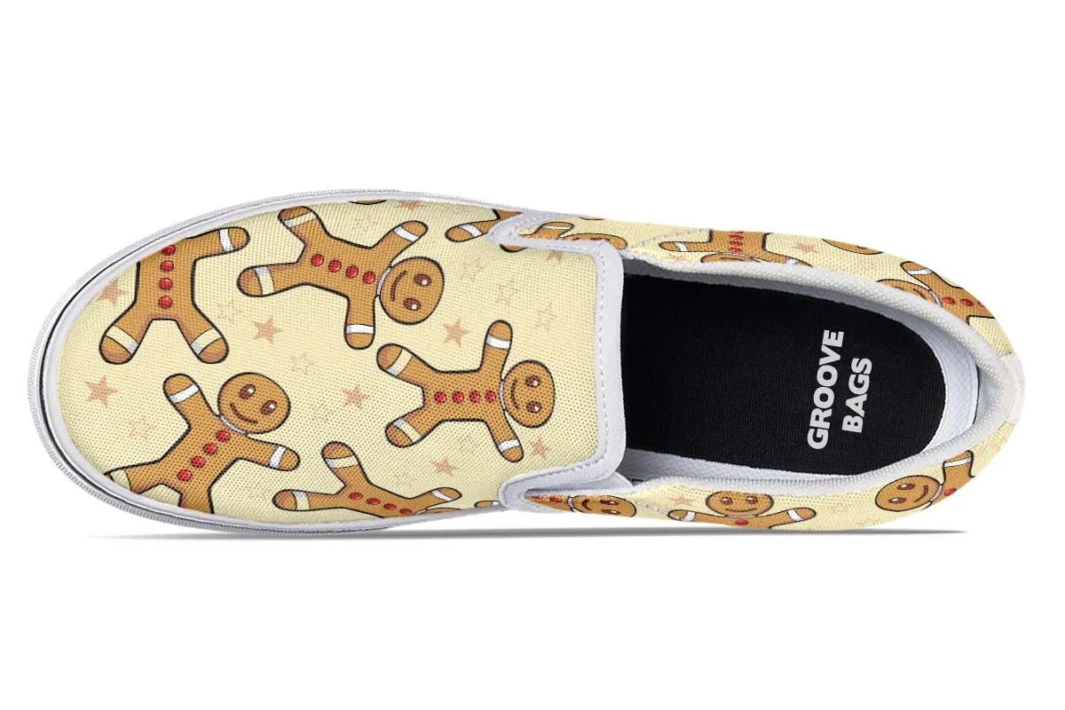Gingerbread Pattern Slip-On Shoes