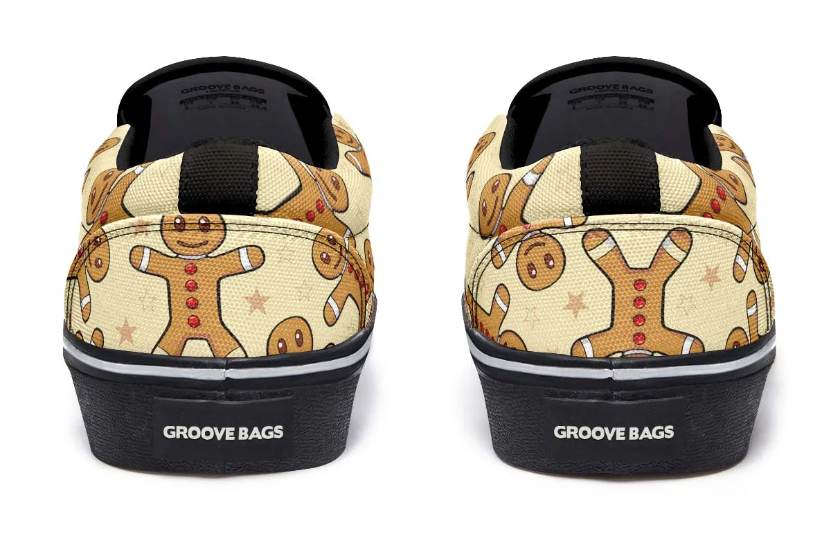 Gingerbread Pattern Slip-On Shoes