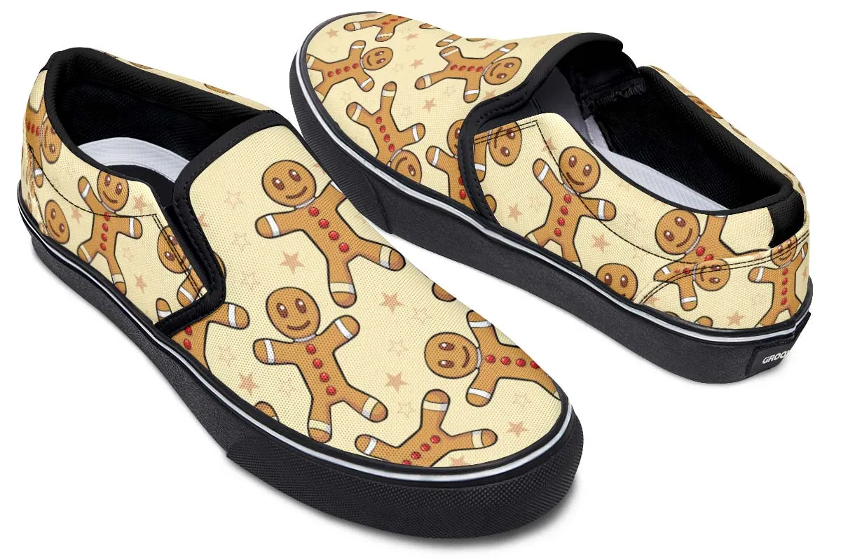 Gingerbread Pattern Slip-On Shoes