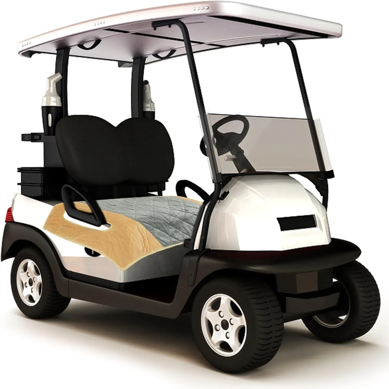 Golf Cart Seat Covers,EZGO Seat Cover,Heavy Duty Golf Cart Seat Blanket,Waterproof Travel Sports Cart Seat Cushion Covers for 2 Person Seats Club Car,Winter Golf Cart Accessories,Golf Cart Seat Cover