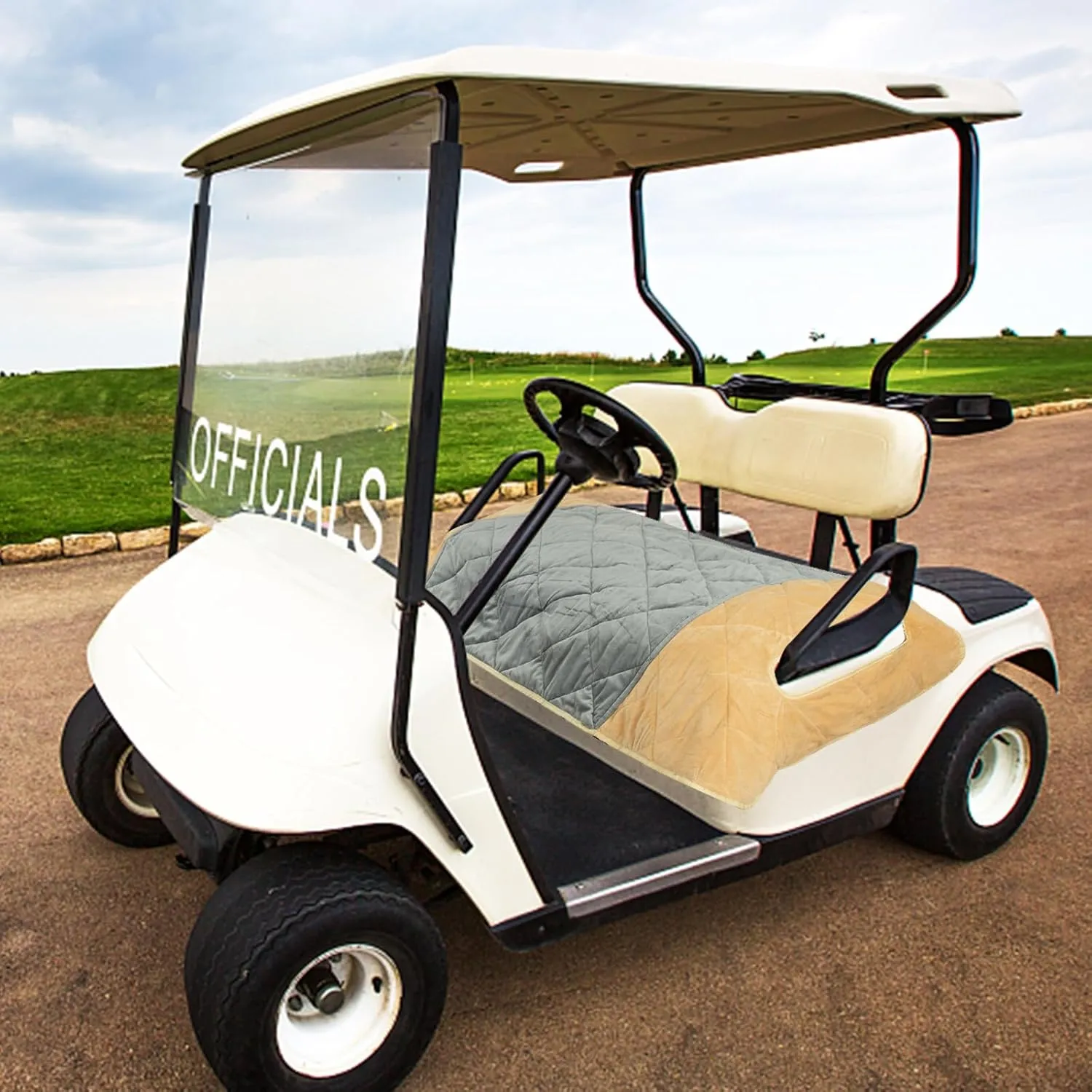 Golf Cart Seat Covers,EZGO Seat Cover,Heavy Duty Golf Cart Seat Blanket,Waterproof Travel Sports Cart Seat Cushion Covers for 2 Person Seats Club Car,Winter Golf Cart Accessories,Golf Cart Seat Cover