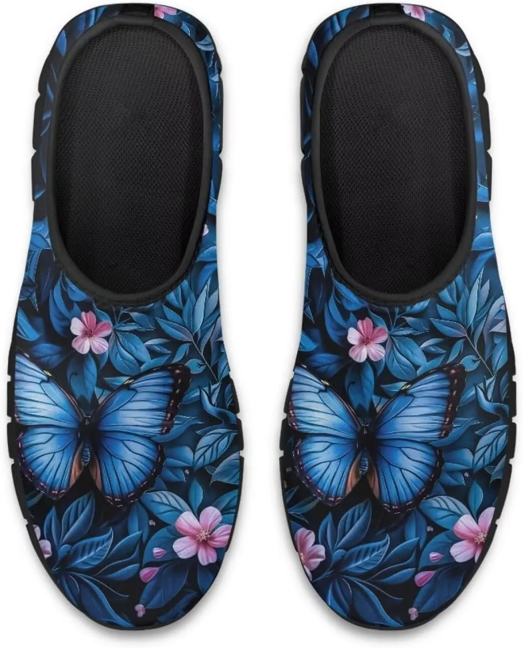 GOSTONG Sneakers for Women Non Slip Soft EVA Sole Running Hiking Shoes Easy Slip on Loafers Indoor Outdoor Black US 5.5-11.5