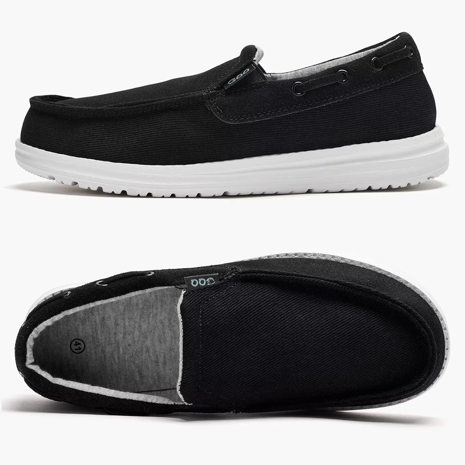 GQQ Mens Slip-on Loafers Casual Shoes - Mens Boat Shoes Comfortable Lightweight Canvas Walking Shoes