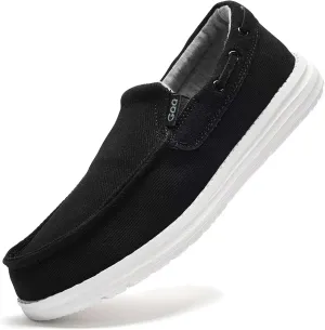 GQQ Mens Slip-on Loafers Casual Shoes - Mens Boat Shoes Comfortable Lightweight Canvas Walking Shoes