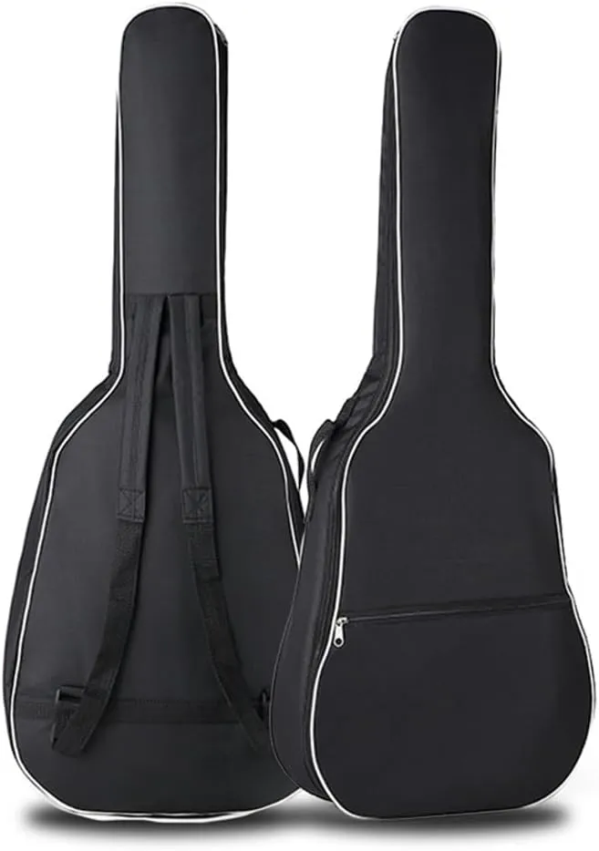 Gvince Portable Guitar Bag, Multi-color Waterproof 600D Oxford Fabric Guitar Case with Double Shoulders Adjustable Strap (Black, 40/41inch)