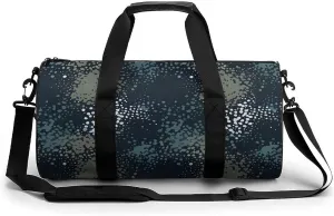 Gym Bag 17in for Men Women, Waterproof Foldable Sports Organizer, Durable Workout Travel Duffle Bag, Dynamic Dot Spray-254