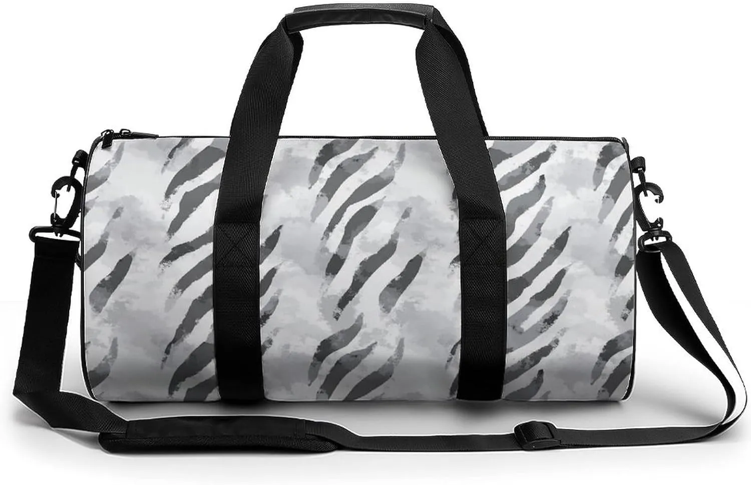 Gym Bag 17in for Men Women, Waterproof Foldable Sports Organizer, Durable Workout Travel Duffle Bag, Faint Gray Spots-131