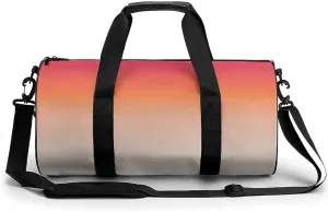 Gym Bag 17in for Men Women, Waterproof Foldable Sports Organizer, Durable Workout Travel Duffle Bag, Warm Horizon Shift-1618