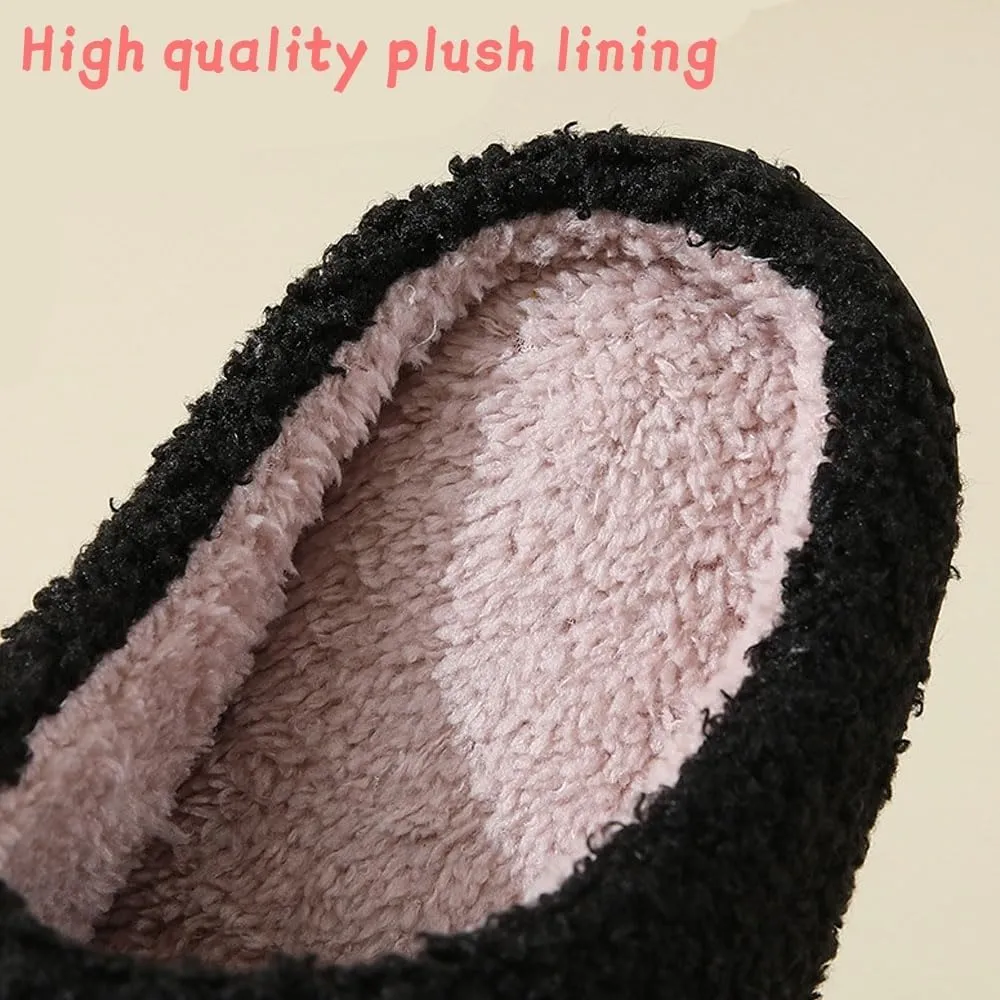 Halloween Skeleton Scream Fuzzy Slippers for Women and Men Cozy Plush Spooky Slippers Non-Slip Fluffy Halloween Christmas Gift