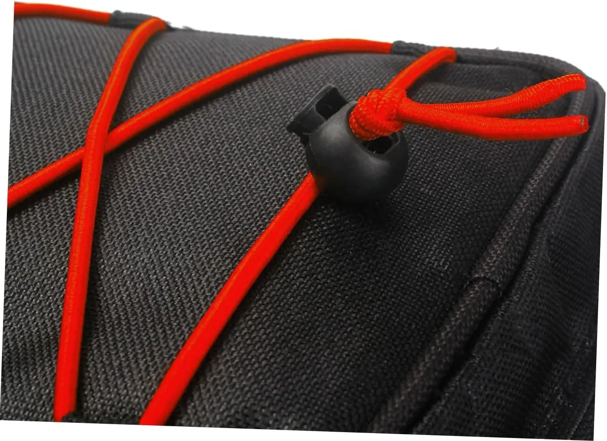 HANABASS 24 Durable Red Cord Guitar Bag Padded Gig Backpack with Dual Shoulder Straps Acoustic and Electric Guitar Case Practical Storage for Accessories Black
