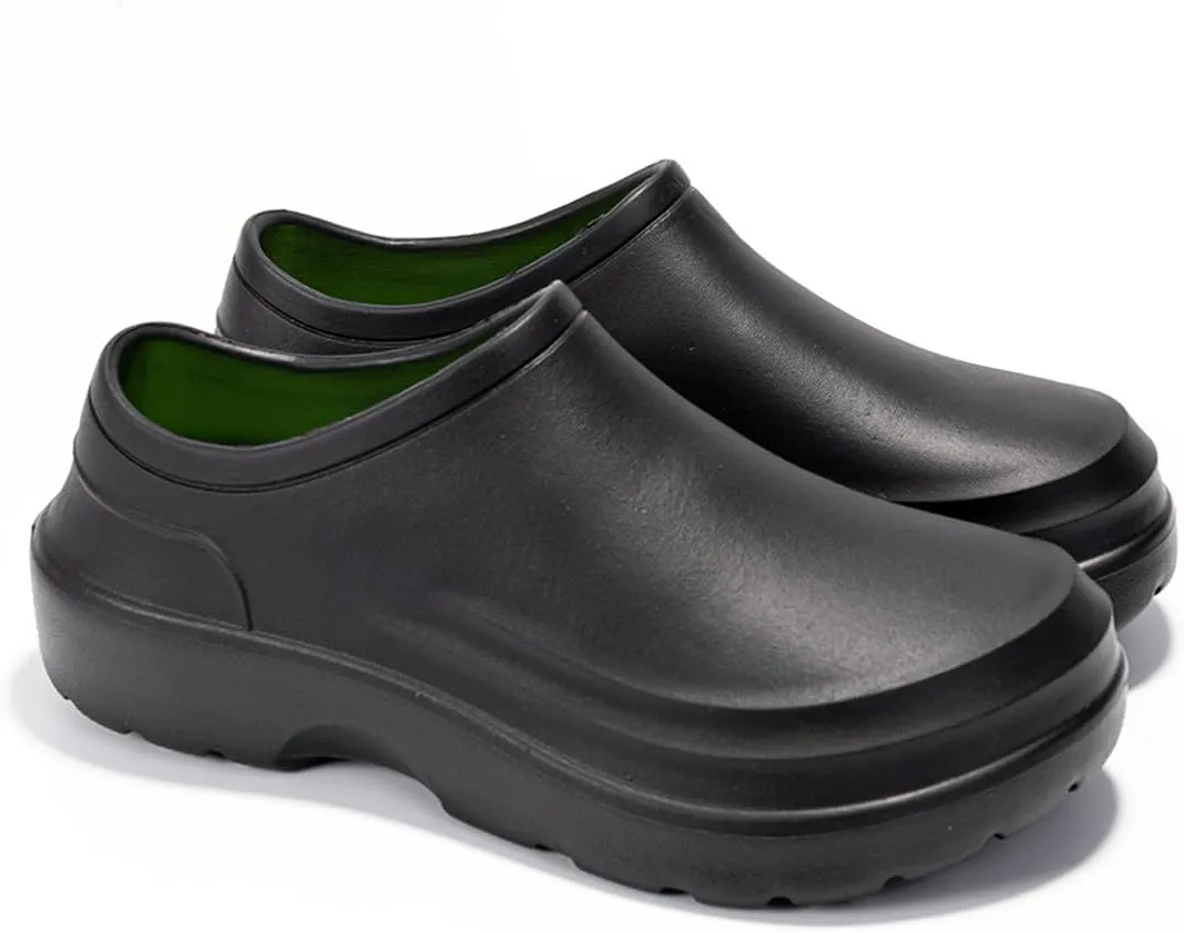Harssidanzar Mens Clogs, Chef Shoes for Men,Garden Shoes,Slip On Work Shoes for Food Service, Garden, or Nursing HM201US