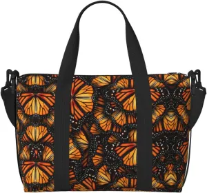 Heaps of Orange Monarch Butterflies Personal Item Travel Bags for Women - Durable Travel Duffel Bags, Gym Bags for Overnight Trips
