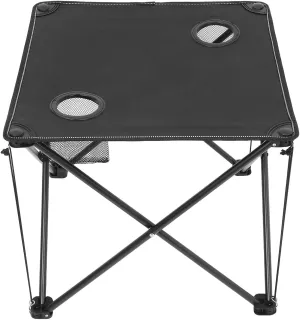 Heavy-Duty Collapsible Outdoor Table Portable Grill Picnic Table Square Camping Folding Cup Holders for Travel