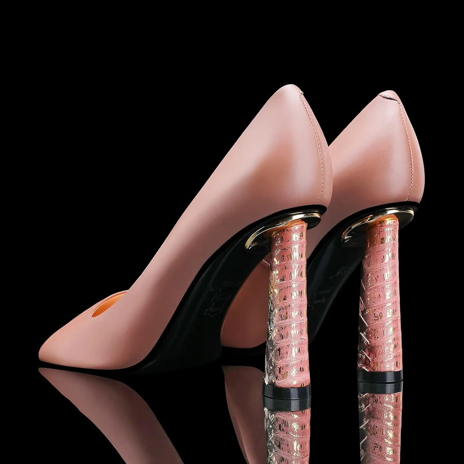 Heels for Women Pointed Toe Pumps Block High Heel Women Comfortable Pumps Leather Heel for Wedding Dress