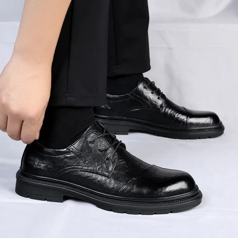 Henry Collins Leather Derby Shoes