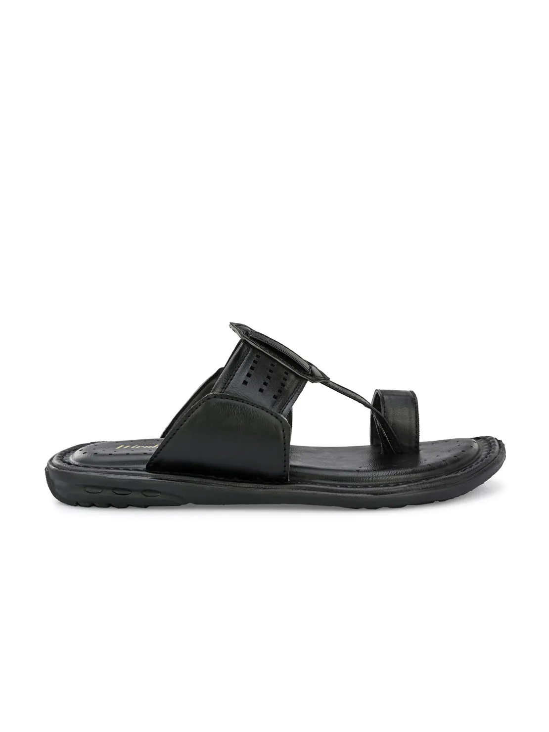 Hirolas® Men's Black Comfortable Office Slippers (HROMSL08BLK)