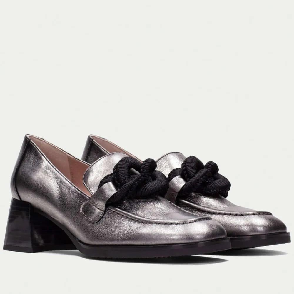 Hispanitas HI243703 Milan Block Loafer-SILVER