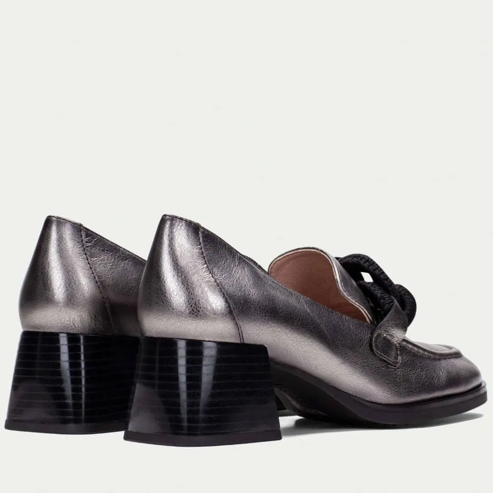 Hispanitas HI243703 Milan Block Loafer-SILVER