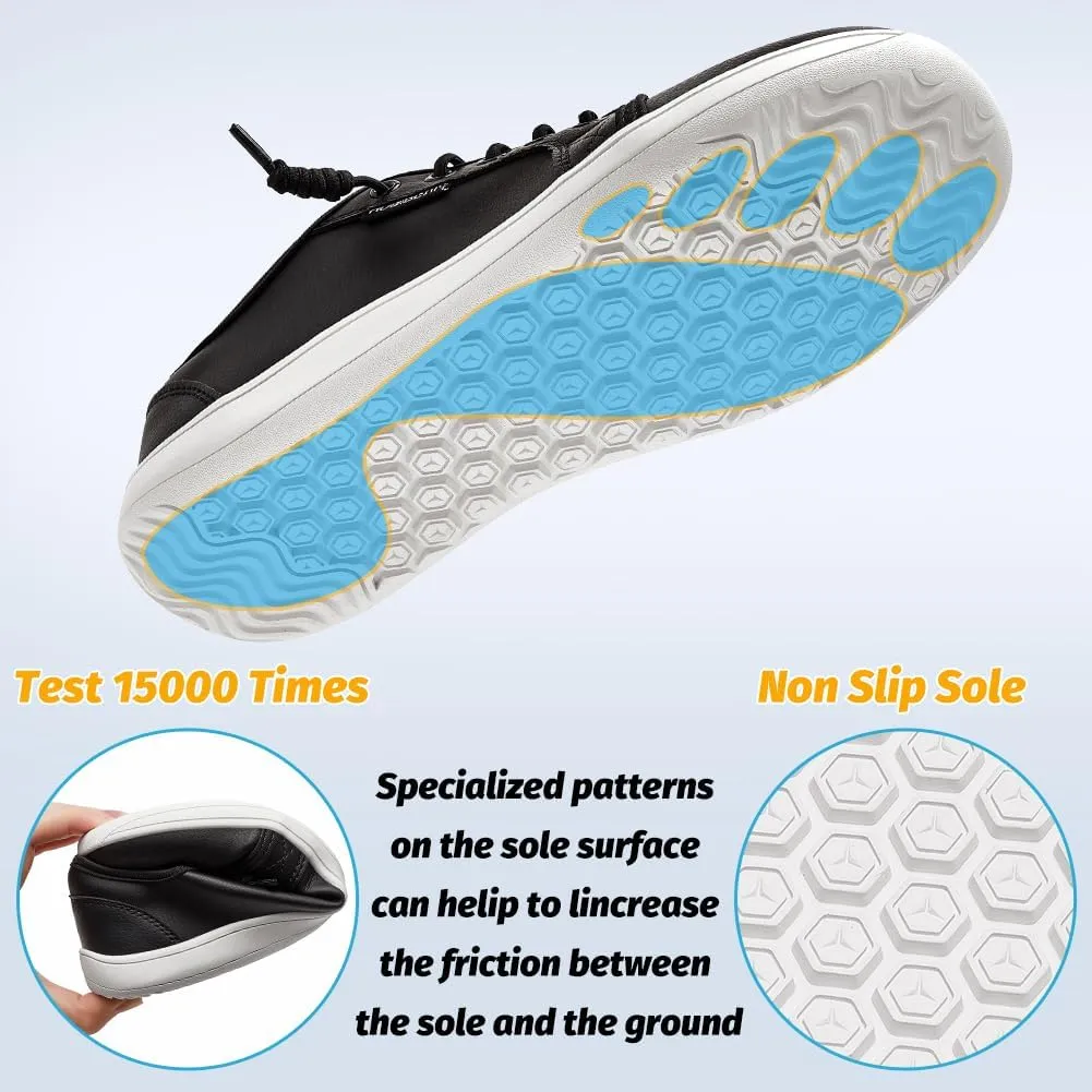 HOBIBEAR Womens Mens Wide Minimalist Barefoot Sneakers Zero Drop Slip on Shoes Lightweight Comfortable