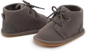 HsdsBebe Baby Boys Girls Oxford Shoes PU Leather Soft Rubber Sole Sneakers Anti-Slip Toddler Ankle Boots Infant Walking Shoes Moccasins
