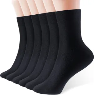 IDEGG Women's Crew Socks Soft Cotton Athletic Running Casual Dress Socks Above Ankle Crew Socks