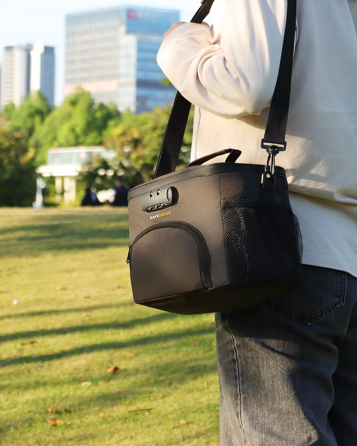 Insulated Lunch Bag with Combination Lock - Durable, Leakproof, Soft Cooler Bag with Adjustable Shoulder Strap for Men Women