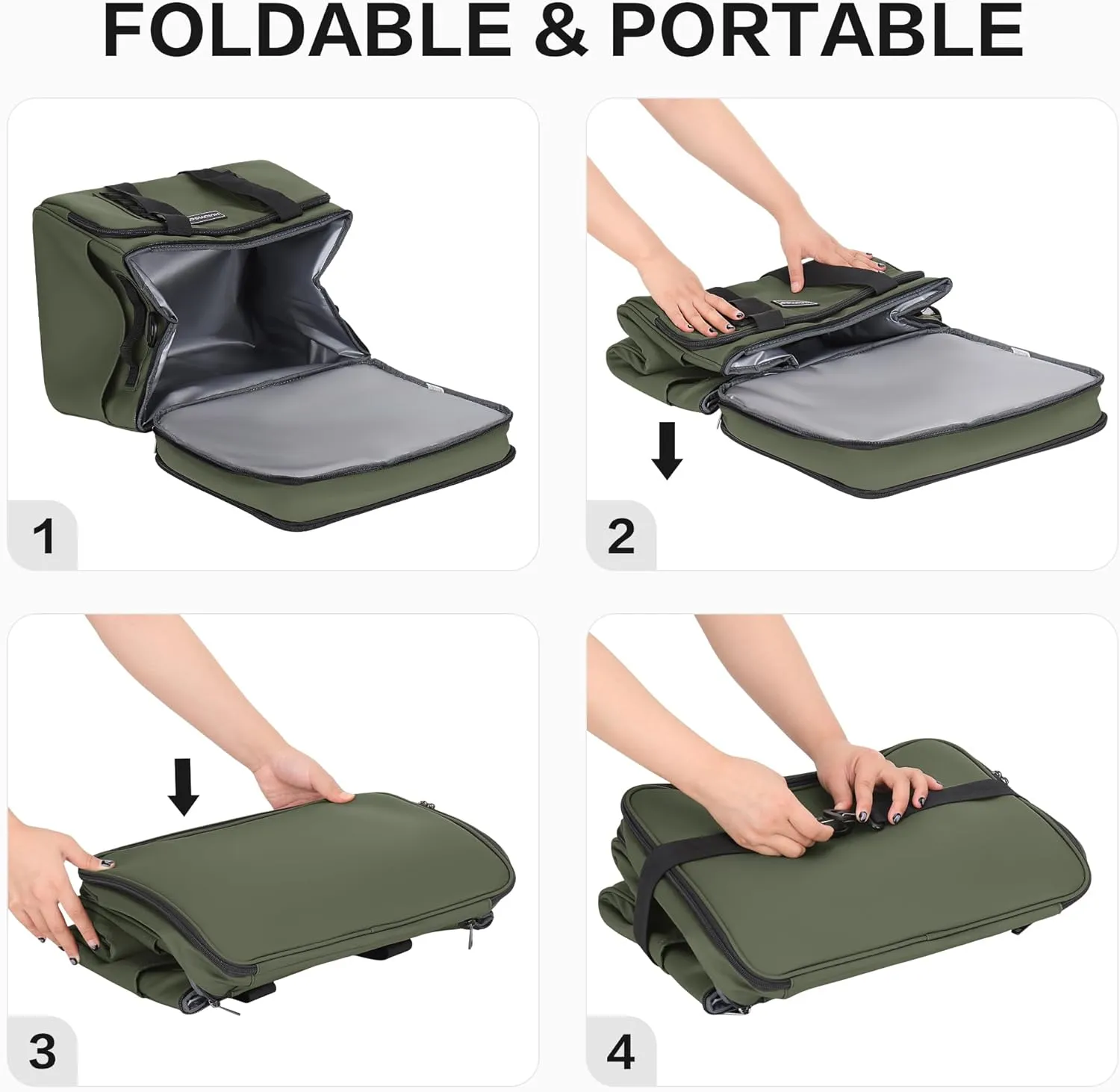 Insulated Soft Cooler Bag, Large Ice Coolers Soft Sided Ice Chest for Beach, Collapsible and Portable