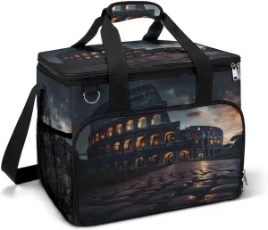 Italy Ancient Roman Landmarks Night Large Lunch Bag Soft Cooler Bag Insulated Thermal Bag Reusable Grocery Bags for Office Picnic Beach