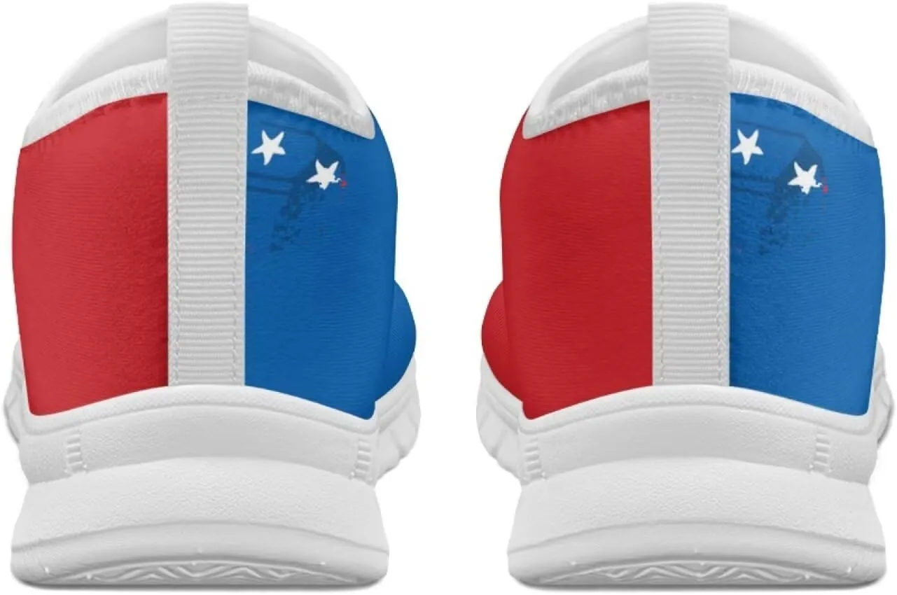 Jeiento USA Flag Shoes for Women, Comfort Fashion Slip On Sneakers Casual Walking Shoes