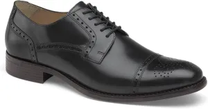 Johnston & Murphy Men’s Lewis Cap Toe Oxford Shoe - Memory Foam Cushioning, Nappa Leather & Soft Textile Lining, Rubber Outsole