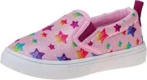 Josmo Girl's Unicorn and Stars Prints Low Top Casual Canvas Sneaker Tennis