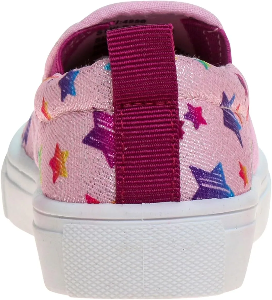 Josmo Girl's Unicorn and Stars Prints Low Top Casual Canvas Sneaker Tennis