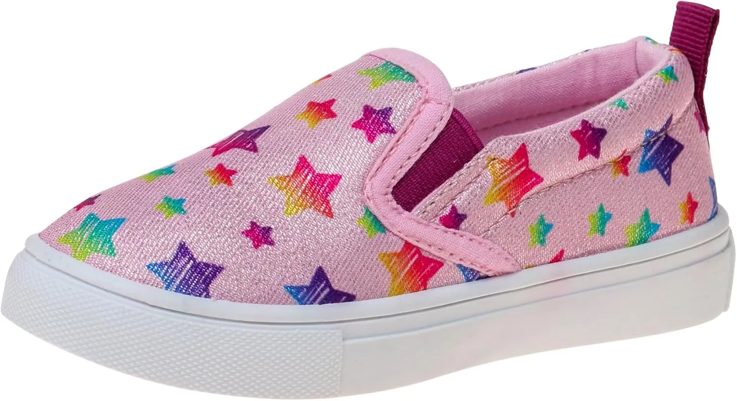 Josmo Girl's Unicorn and Stars Prints Low Top Casual Canvas Sneaker Tennis