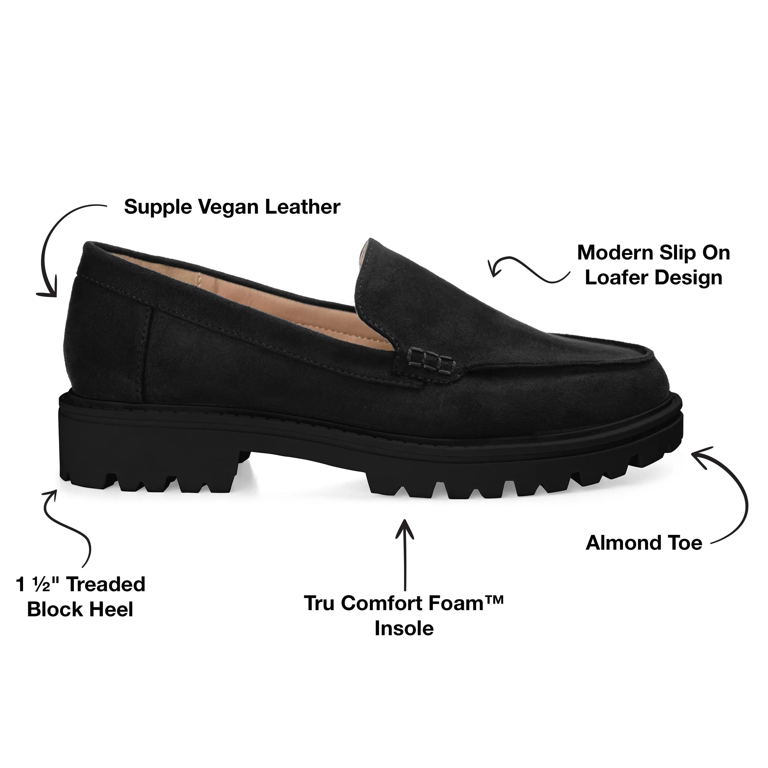 Journee Womens Erika Tru Comfort Foam Slip On Loafer
