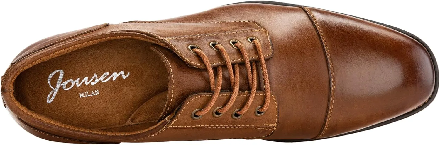 Jousen Men's Dress Shoes Leather Classic Formal Mens Oxfords Retro Derby Oxford
