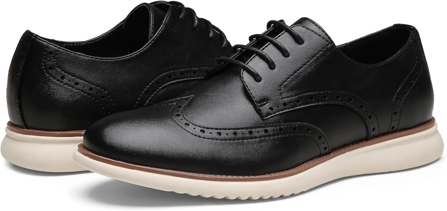 Jousen Mens Dress Shoes Oxfords Casual Retro Classic Comfortable Formal Derby Business Dress Shoes for Men