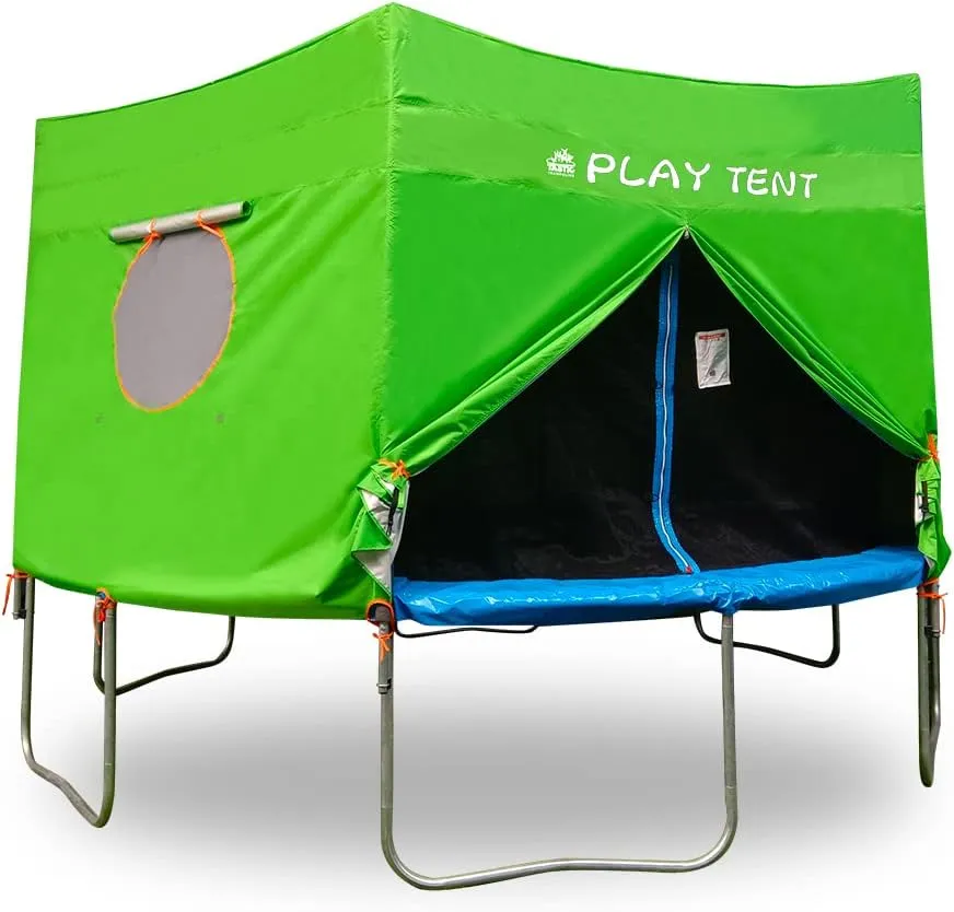 Jump Tastic Trampoline Trampoline Tent, Trampoline Tent with Waterproof Light, Premium Oxford with Sunscreen Coating Trampoline Tent Cover Fit for 12 ft 14 ft 15 ft Trampoline-6 Straight Pole
