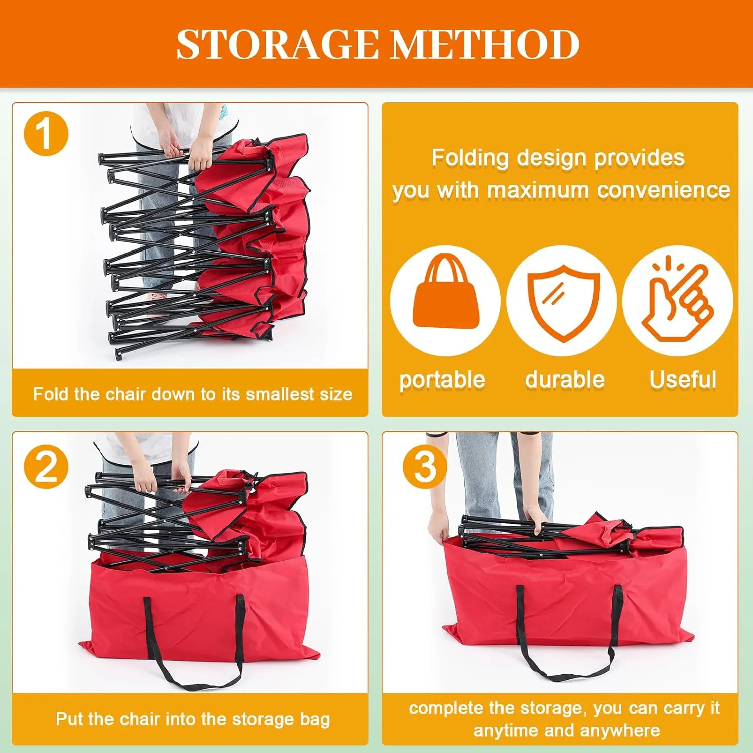 Kigley Portable 4 Seat Soccer Bench Chairs Foldable Team Sports Bench with Pockets and Carrying Bag for Camping Soccer Sports Team Basketball Football Practice Games(Red,2 Pcs)