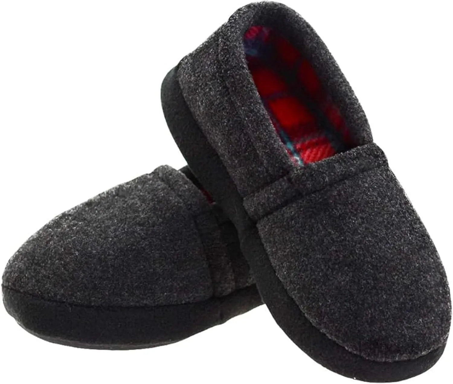 LA PLAGE Slippers for Boys Little/Big Kid House Shoes Warm Cotton Winter Cozy Indoor Slip-on Slippers with Hard Sole