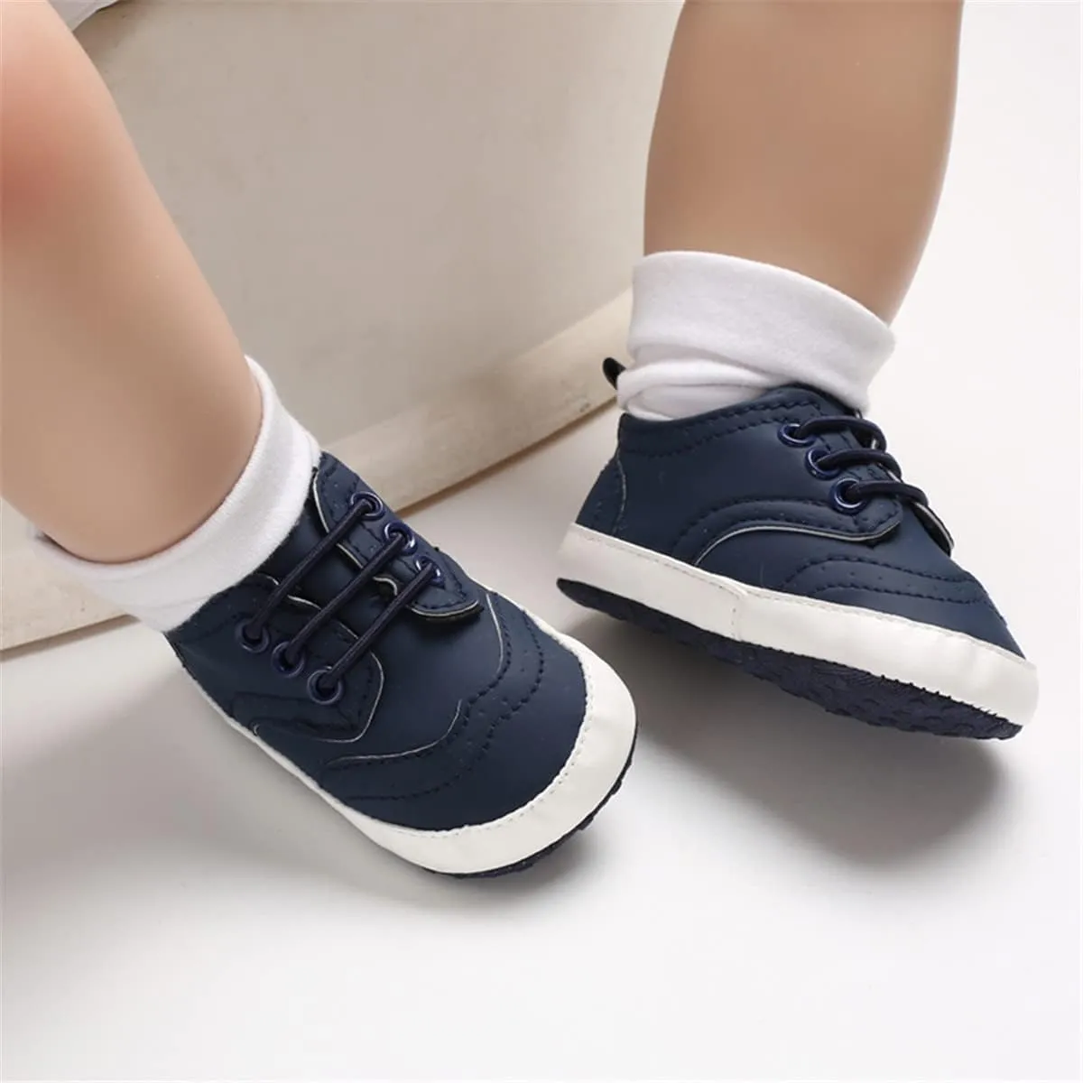 LAFEGEN Baby Boys Girls Classic PU Leather Loafers Soft Sole Oxford Dress Shoes First Walking Flat Moccasins Casual Sneaker