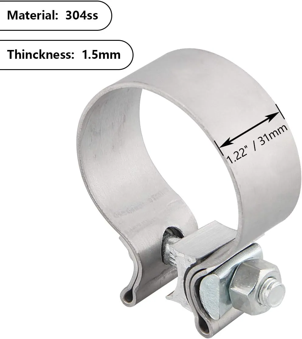 LCGP 3 Inch Inlet Exhaust tip 4" Inch Outlet 12" Long Clamp On Stainless Steel Exhaust Tailpipe Tip for Truck Polished