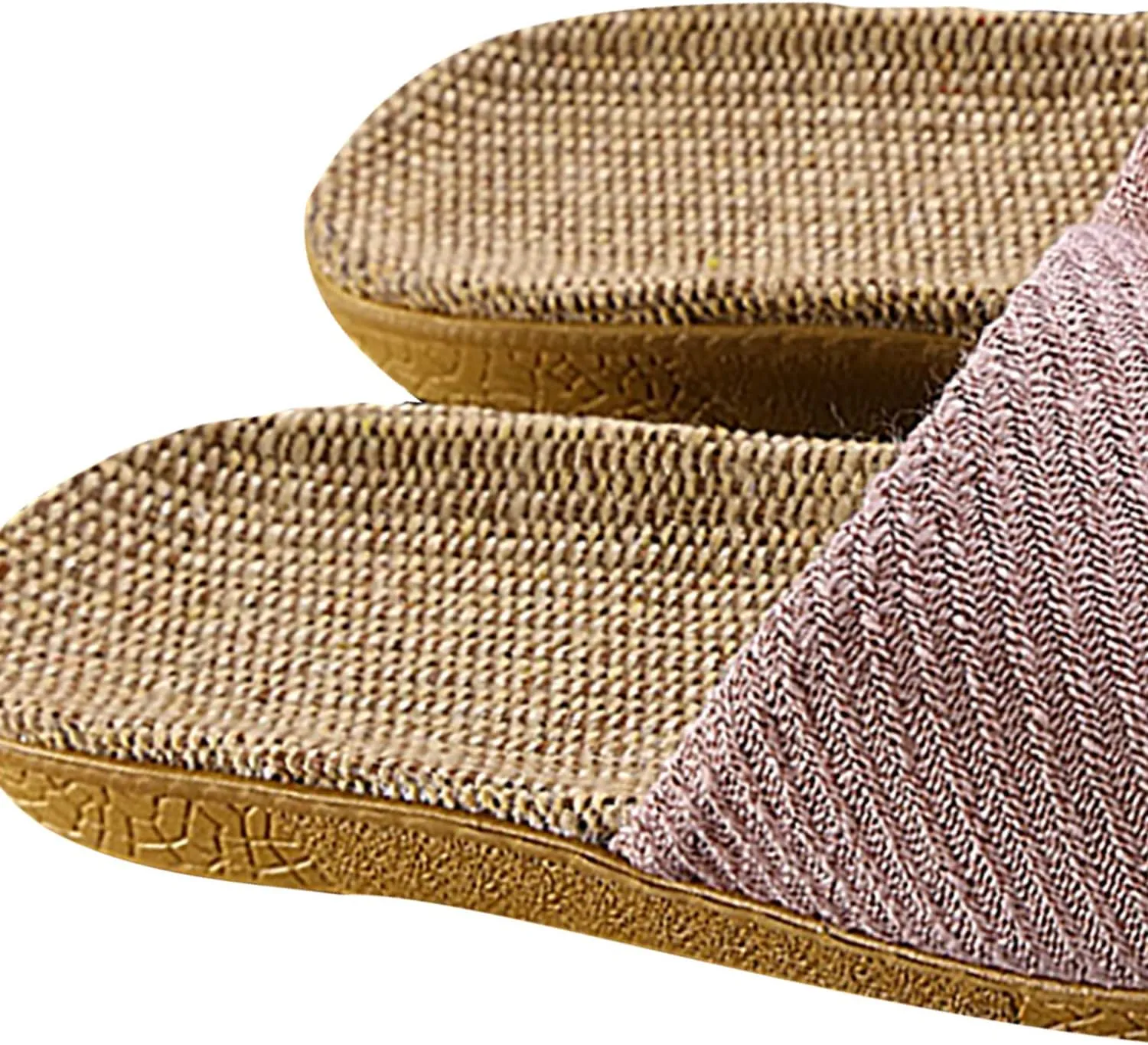Linen summer non-slip indoor slippers Non-slip spa slippers Comfortable slippers