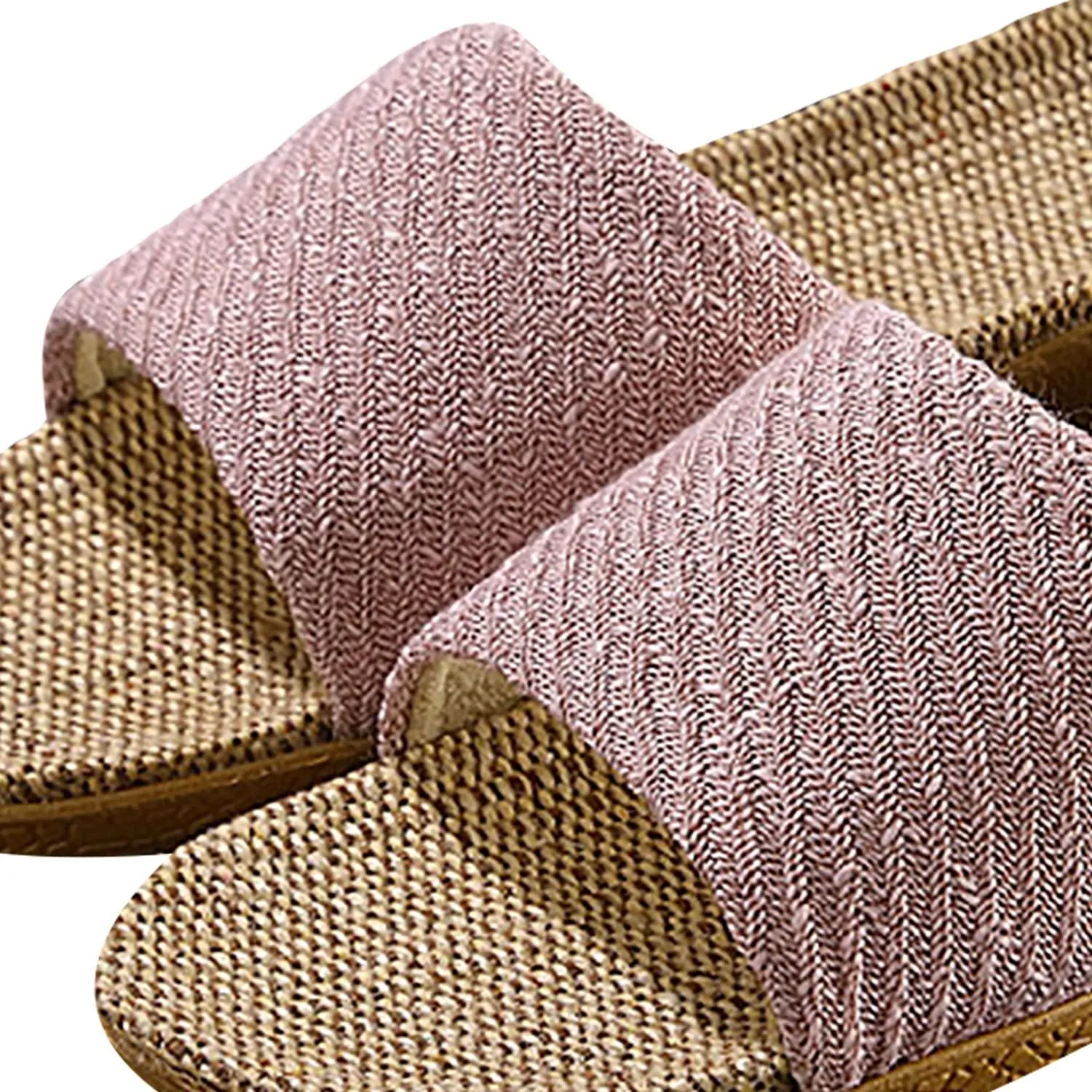 Linen summer non-slip indoor slippers Non-slip spa slippers Comfortable slippers
