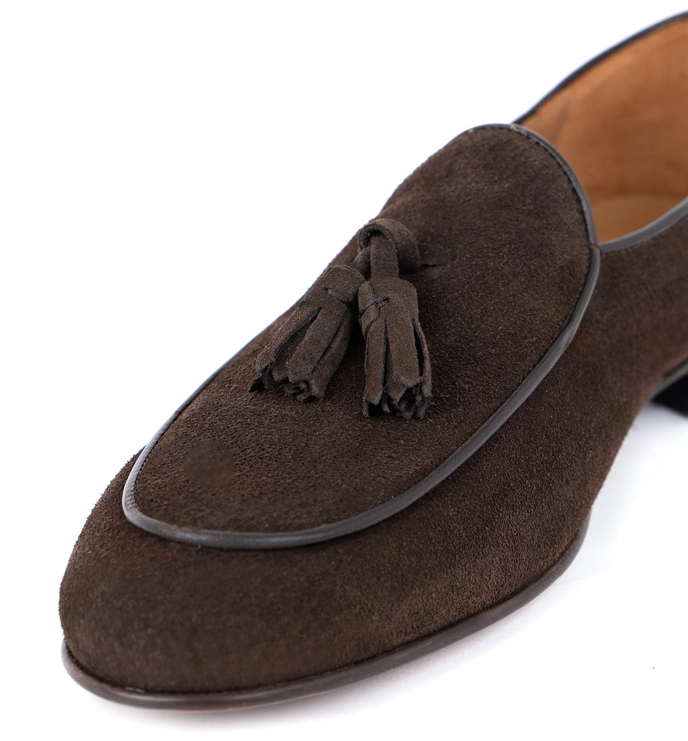 Loafer lux mocassino uomo in camoscio fondo cuoio