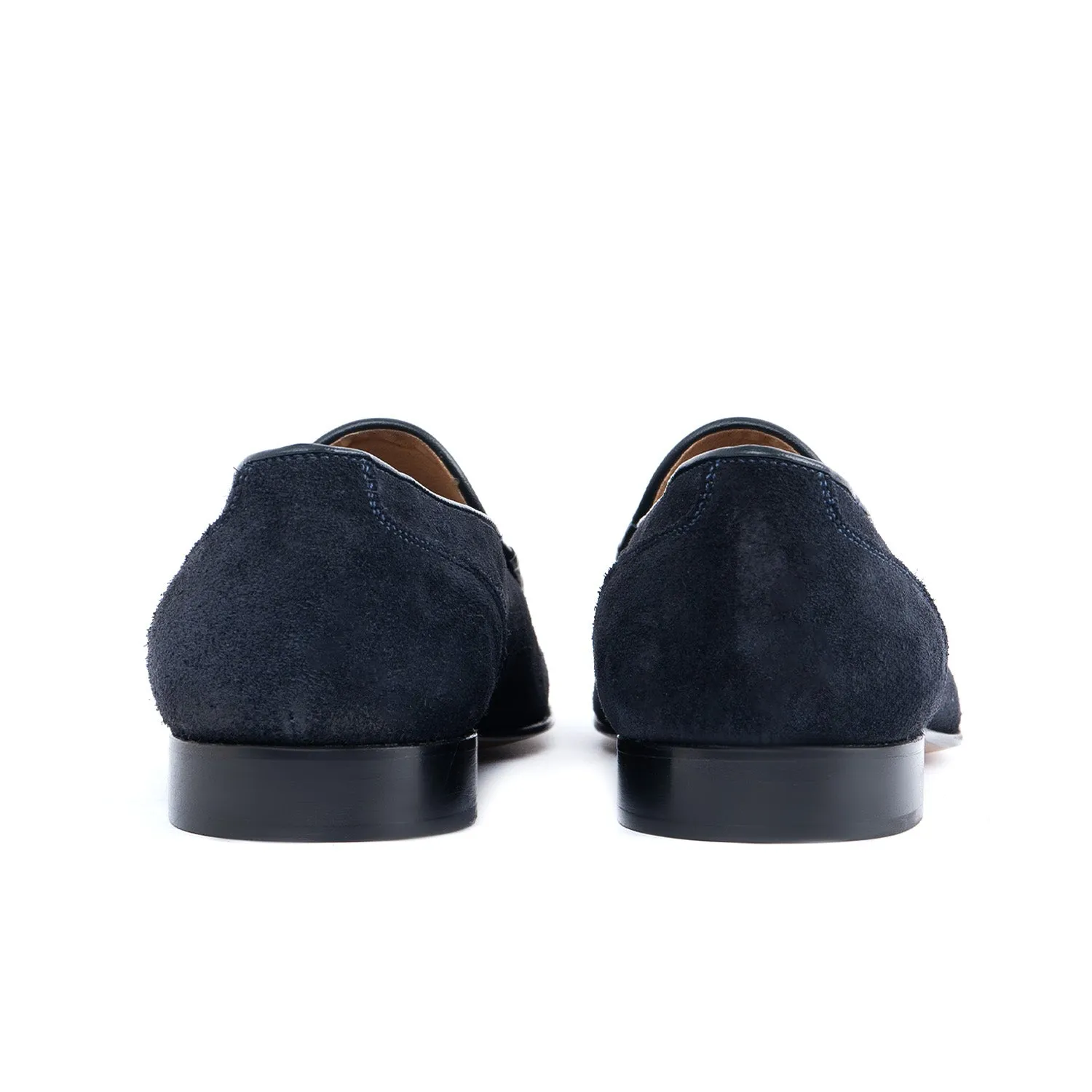 Loafer lux mocassino uomo in camoscio fondo cuoio