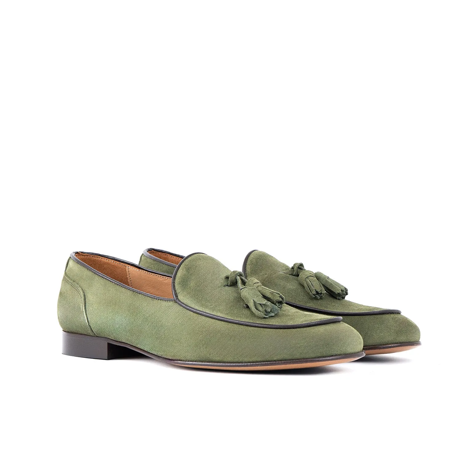 Loafer lux mocassino uomo in camoscio fondo cuoio